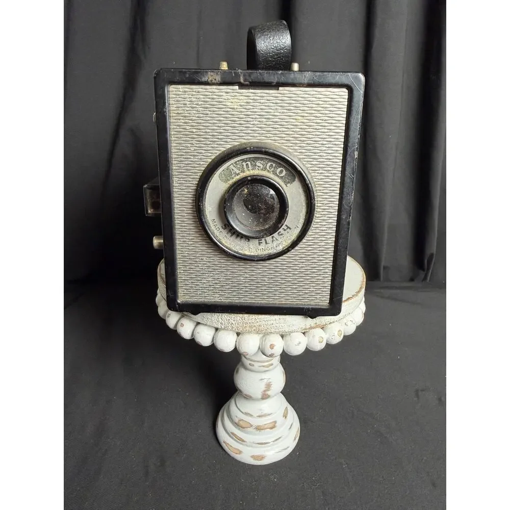 Vintage Ansco Shur-Flash Box Camera 120 Film Binghamton NY Decor Prop